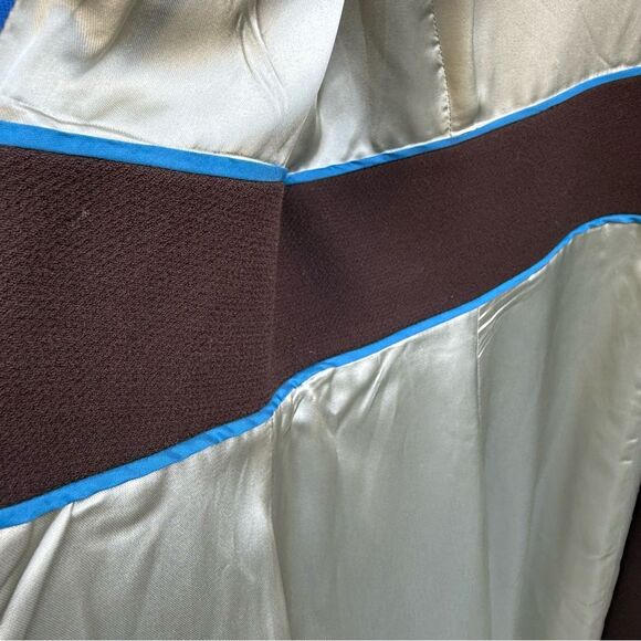 J Crew Brown Belted Wool Tie Peacoat Trench Coat Women's Preppy | Size 10T - Picture 7 of 17